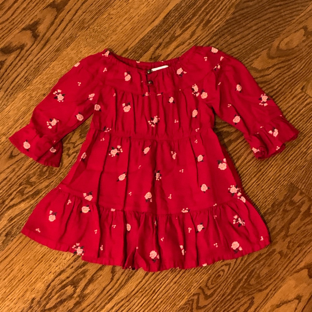 Old Navy - Beautiful Dark Red Floral Dress